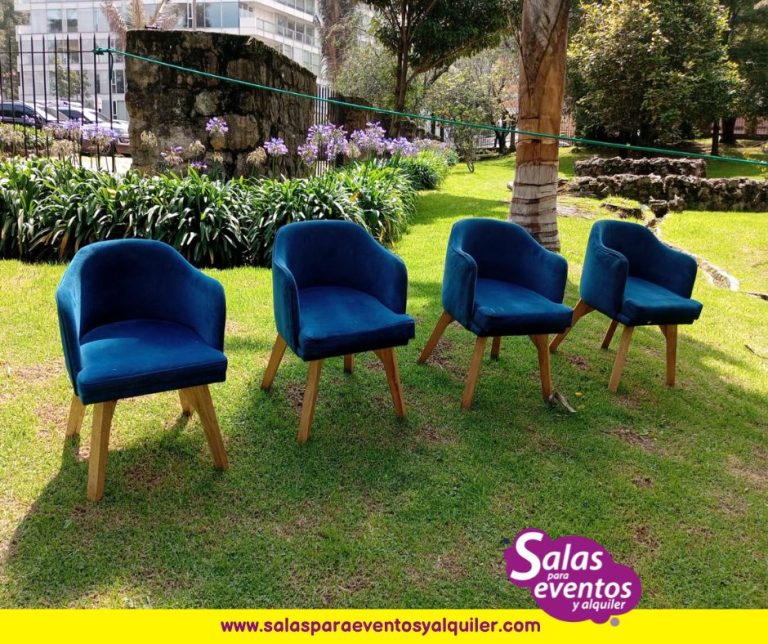 alquiler de poltronas azules para eventos