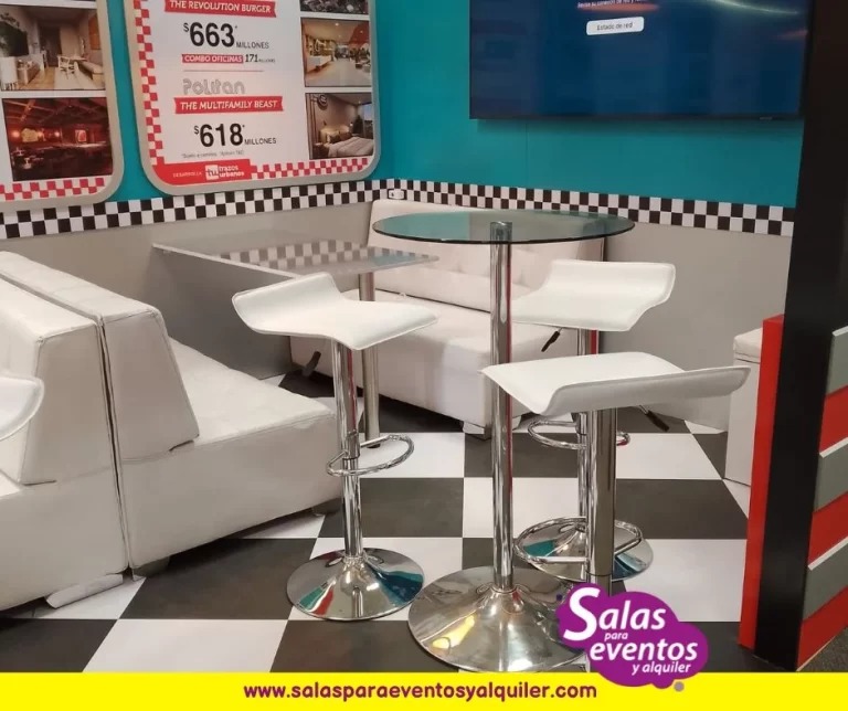 mesas y sillas de coctel para eventos