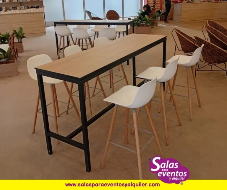 mesas y sillas para eventos